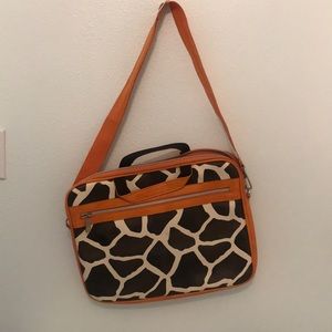 Giraffe Print Laptop Bag